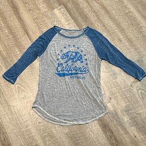 Freeze Women's Long Sleeve Tee - Blue and Gray